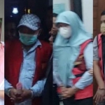 Kolase foto para tersangka kasus korupsi hibah UMKM Diskoperindag Gresik.