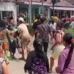 Tangkapan layar video yang menunjukkan pria di Wajak Malang jadi korban pembacokan.