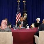 Presiden AS Barack Obama berdialog dengan tokoh muslim di Maryland . Foto: REUTERS/Jonathan Ernst/Detik.com