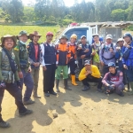 Tim gabungan saat hendak berangkat melakukan pemadaman kebakaran hutan dan lahan di Gunung Arjuno.