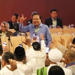 Ekonom senior, Rizal Ramli hadir dalam pidato kebangsaan di Surabaya. Ia juga masuk dalam bursa menteri kabinet Prabowo-Sandi. foto: DIDI ROSADI/ BANGSAONLINE