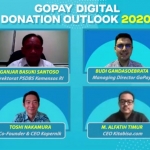 Kegiatan webinar bertemakan Gopay Digital Donation Outlook 2020. (foto: ist)