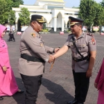 Kapolres Pasuruan AKBP Jazuli Dani memimpin langsung sertijab