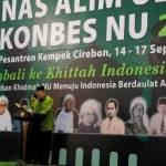 SBY saat menghadiri Munas Alim Ulama dan Konbes NU di Bandung pada 2012.