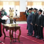 Empat Pimpinan Definitif DPRD Kabupaten Kediri masa jabatan 2024-2029 saat dilantik. (Ist)