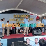 Deklarasi dukungan kepada pasangan Prabowo-Gibran di Nganjuk. Foto: BAMBANG DWI JULIANTO/BANGSAONLINE