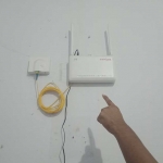 Modem Indihome milik salah satu pelanggan.