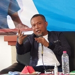 H. Syafiuddin, S.Sos. saat menjadi pembicara dalam Dialog Kepemudaan di Kantor Kecamatan Konang, Rabu (28/10/2020).