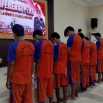 Satresnarkoba Polres Jombang saat pers rilis.
