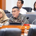 Wamen ATR/Waka BPN, Ossy Dermawan, saat Rapat Kerja dan Rapat Dengar Pendapat Badan Legislasi RI dalam rangka penyusunan perubahan atas UU Nomor 16 Tahun 1997 tentang Statistik, di Jakarta. (Ist) 