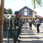 Apel gelar pasukan yang dilaksanakan di Mapolres Pamekasan, Rabu (1/11).