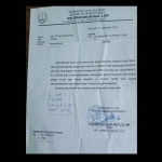 Bukti surat pengukuran ulang yang diadukan ke Wali Kota Pasuruan.