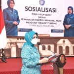 Fatma Saifullah Yusuf saat memeberikan sambutan.