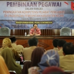 Pembinaan pegawai dalam rangka peningkatan kompetensi pejabat pengawas di lingkungan Pemkab Kediri.