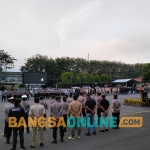 Apel pengamanan Iduladha 1446 H di Mapolres Pasuruan. Foto: Andy Fachrudin/BANGSAONLINE