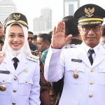 Wali Kota dan Wakil Wali Kota Kediri Vinanda Prameswati dan Gus Qowim usai dilantik Presiden Prabowo. Foto: Ist.