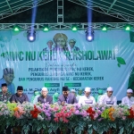 Suasana Majelis Sholawat yang digelar MWC NU Kerek, Tuban.