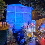Dump truk mogok yang menyebabkan dua laka lantas di Jalan Tuban-Palang, tepatnya di Desa Tasikmadu, Kecamatan Palang, Jumat (31/3/2023).