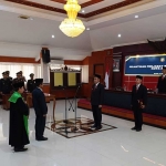 Pelantikan Tri Iman sebagai Pj Sekdakot Blitar.