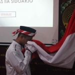Suherman bin Abdul Rahman saat menyatakan ikrar setia kepada Negara Kesatuan Republik Indonesia di Lapas Kelas IIA Sidoarjo.