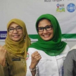 Kepala BPJS Malang (jilbab hijau), bersama Kadinkes kota Malang Asih Tri Rachmi N (jilbab coklat) diapit perwakilan dari pihak RS.