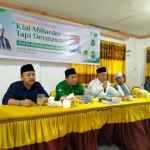 Bedah buku Kiai Miliarder Tapi Dermawan di Ma’had Aly Babussalam Al Hanafiyah Matang Kuli Aceh Utara, Rabu (19/10/2022). Tamapk M Mas
