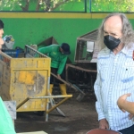 Ahli sampah dari Jerman saat mengunjungi TPS3R Banjaran untuk memantau pengelolaan sampah di tingkat kelurahan. Foto: Ist.