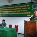 Komandan Kodim Ngawi Letkol Arh Hany Mahmudhi saat memberikan kata sambutan.