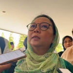 Alissa Wahid usai mengisi materi dalam Diklat PPIH 2026 di Asrama Haji Pondok Gede, Jakarta Timur. Foto: M. SULTHON NEAGARA/BANGSAONLINE