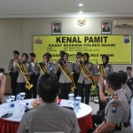 Hadrah Polres Ngawi saat tampi dalam acara pisah sambut Kasatreskrim.