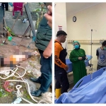 Korban tenggelam setelah dievakuasi oleh tim BPBD Kota Surabaya.