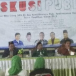 Diskusi Publik yang menghadirkan caleg DPR RI kurang diminati. 