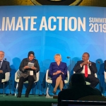 Wali Kota Surabaya Tri Rismaharini saat menjadi pembicara di United Nation (UN) Climate Action Summit yang berlangsung di Markas Besar PBB, UN Headquarter, New York Amerika. 