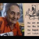 Siti Rahmani Rauf semasa hidup, dan karya fenomenal Siti Rahmani Rauf yang dipakai dalam sistem pendidikan Bahasa Indonesia di era 80-90-an.