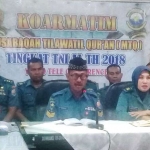 Anggota Koarmatim saat mengikuti lomba MTQ Tingkat TNI AL Tahun 2018.