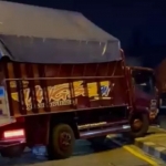 Kondisi salah satu truk yang terlibat kecelakaan di ruas jalan Lamongan - Babat
