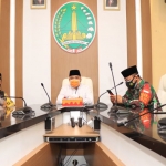 Fokopimda Kota Pasuruan saat mengikuti acara Maulid Nabi Muhammad SAW secara virtual.