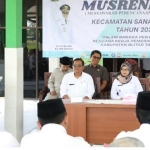 Suasana Musyawarah Perencanaan Pembangunan (Musrenbang) Kecamatan Sanankulon, Kabupaten Blitar, Rabu (22/2/2023).