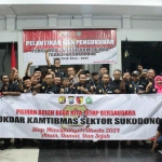 Pelantikan dan pengukuhan pengurus pusat organisasi Pokdarkamtibmas di Kecamatan Sukodono, Sidoarjo.