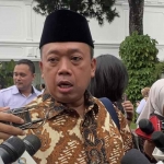 Menteri ATR/BPN, Nusron Wahid, saat memberi keterangan ke awak media.