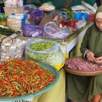 Pedagang cabai di Pasar Baru Tuban