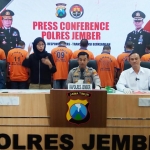 Polres Jember merilis hasil penangkapan jaringan narkoba di Jawa Timur.