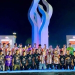 Peluncuran skuad dan jersey baru Persepam di Monumen Arek Lancor.