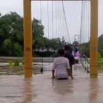 Banjir yang melanda sejumlah kecamatan di kabupaten Ngawi