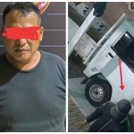 Kolase foto pelaku beserta rekaman CCTV aksi pencurian sparepart mobil di Surabaya. 