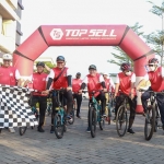 Suasana Fun Bike Semarak Bhayangkara yang digelar Polresta Sidoarjo.