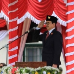 Presiden Direktur PT Freeport Indonesia, Tony Wenas, saat peringatan HUT ke-80 RI.