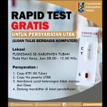 Info rapid test gratis yang beredar dari WA ke WA.