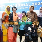 Penasihat DWP Kemensos RI Fatma Saifullah Yusuf saat menghadiri peringatan Hari Disabilitas Internasional (HDI) 2024. Foto: Yudi Arianto/BANGSAONLINE