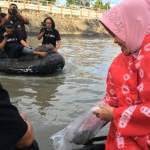 Walikota Surabaya, Tri Rismaharini, Wakil Walikoa dan Ketua DPRD Surabaya menebar ribuan benih ikan di Kali Mas Surabaya sebagai awal segera dimulainya even Balada Kali Mas. 